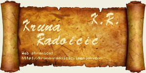 Kruna Radoičić vizit kartica